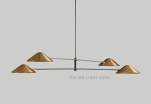 Lustre moderne en laiton de haute qualité, style mid-century, pour salle à manger, chambre et salon - Product Image 5