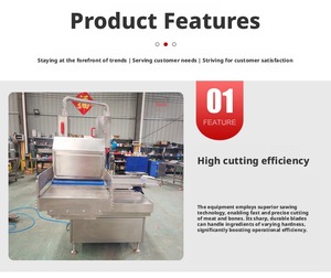Automatic Double Blade Meat Slicer <b>Bone</b> <b>Saw</b> Cutter High Efficiency Meat Processing Machine for Ribs and Pet Food - Product Image 6