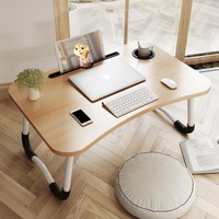 Support de bureau pliable pour ordinateur portable avec porte-cartes et porte-gobelet, idéal pour dortoir, lit, étude, auberge et étudiants