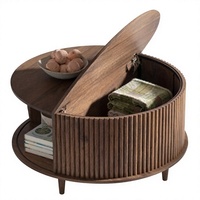 Nouvelle collection 2026 : Ensemble de meubles de salon contemporains en bois convertible, table basse, vente en gros directe usine