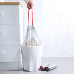 Bolsas de Basura de HDPE con Cordón, 0.6 Mil, 4 Galones, para Supermercado, Cocina, con Material de PE - Product Image 2