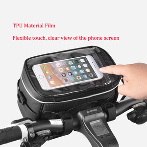 <span class=keywords><strong>Alforja</strong></span> impermeable para moto, bolsa de teléfono para scooter eléctrico con pantalla táctil y TPU visible, bolsa de <span class=keywords><strong>manillar</strong></span> para navegación - Product Image 2