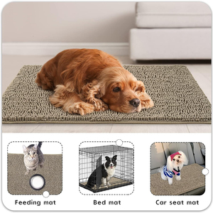 Son derece emici mikrofiber kapı paspasları <span class=keywords><strong>Pet</strong></span> kilim kaymaz kalın yıkanabilir alanlar yumuşak şönil banyo paspasları çizgili naylon yapılmış - Product Image 5