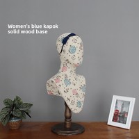 Mannequin de tête en FRP recouvert de tissu pour présentation de perruques, nœuds papillon, chapeaux, colliers, foulards et comme accessoire de vitrine