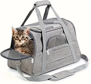 New Large Capacity Portable Cat Bag Breathable and Convenient Car <b>Pet</b> Bag Fashion Solid Color Single-shoulder Dog <b>Backpack</b> - Product Image 1