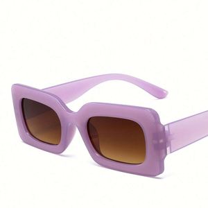 Gafas de Sol Rectangulares Pequeñas Vintage 2022 con Logotipo Personalizado para Mujer, Gafas de Sol Cuadradas en Colores Pastel - Product Image 6