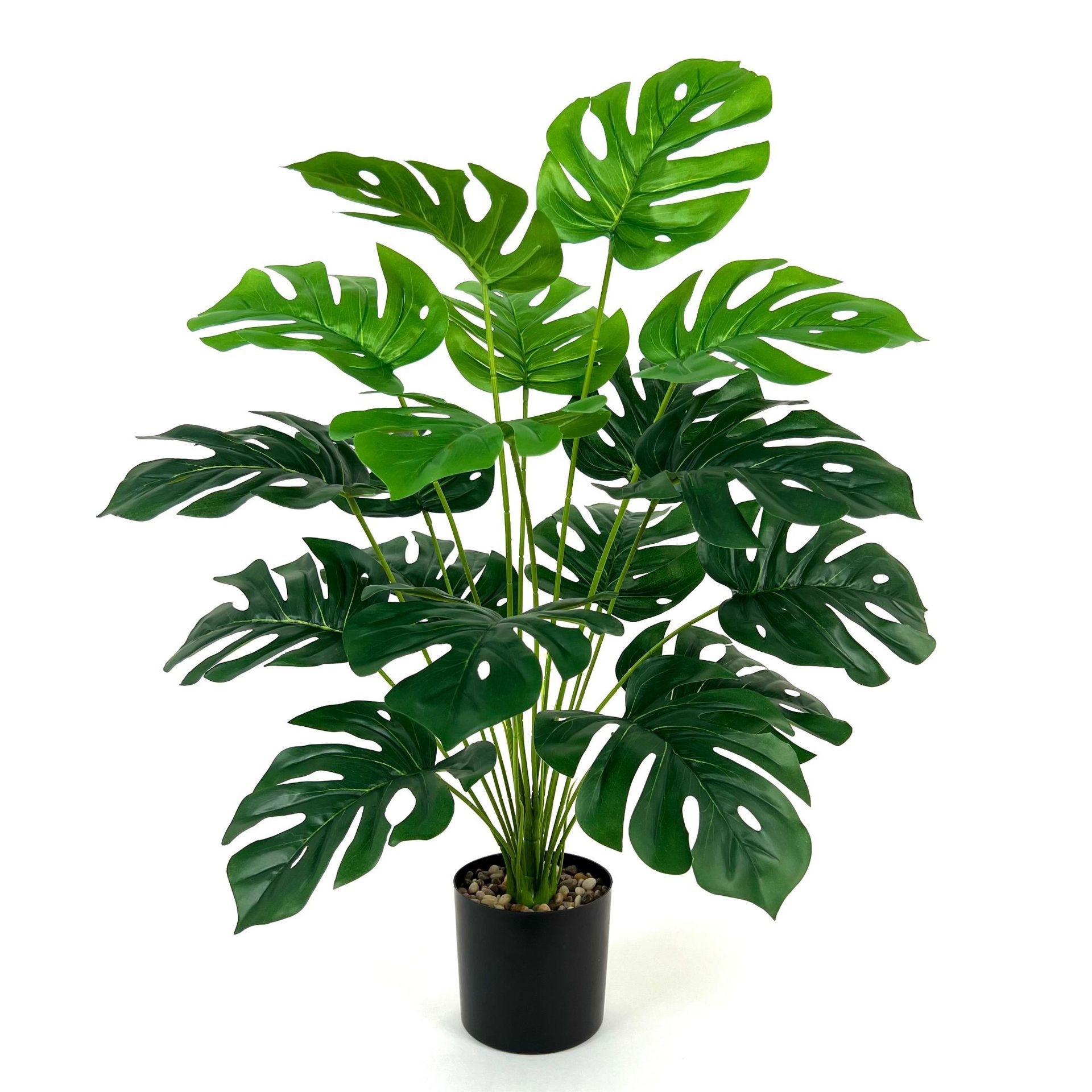 Искусственное растение Monstera, 18 листьев, 60 см, Искусственные пластиковые растения Monstera для домашнего декора
