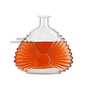 Botol kaca anggur merah 750ml desain baru datar persegi panjang pelanggan XO Brandy wiski Rum botol Gin dengan segel gabus - Product Image 4