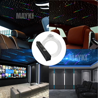 Kit de Luces de Techo para Auto con Control Remoto y Aplicación, Efecto de Estrella Fugaz Blanca Pura, Fibra Óptica