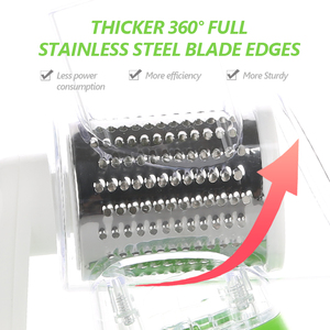 Tiện Ích Nhà Bếp ROTARY pho mát vắt tay mondoline Slicer đa chức năng hướng dẫn sử dụng Slicer Rau Shredder W/ 3 hoán đổi cho nhau lưỡi - Product Image 3
