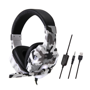 <span class=keywords><strong>Casque</strong></span> de jeu camouflage SY830mv avec éclairage LED, son stéréo 3D supra-auriculaire, <span class=keywords><strong>casque</strong></span> de réalité virtuelle pour jeux avec microphones pour ordinateur <span class=keywords><strong>PS4</strong></span>/PS5 - Product Image 6