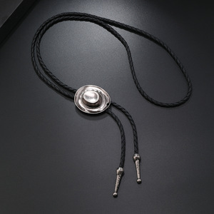 מערב cowboy bolo שרשרת עניבה בציר מעור שרשרת עניבת פליז עתיק - Product Image 2