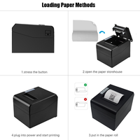 Impresora Térmica de Recibos de Alta Velocidad de 260 mm/s, Impresora Térmica Directa de Tickets para Punto de Venta, Interfaz USB, LAN, BT, RS232, WIFI Opcional