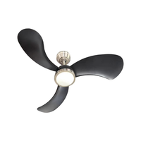 Approvisionnement d'usine Noir 36 Pouces ABS Ventilateurs Télécommandés Plafond Meilleur Ventilateur De Plafond Avec Lumières