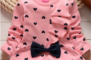 Conjuntos de Ropa para Niñas, Otoño-Primavera, Dos Piezas, Vestido + Pantalones, Ropa Linda para Bebés, Estampado de Puntos, Ropa Casual para Niños - Product Image 4