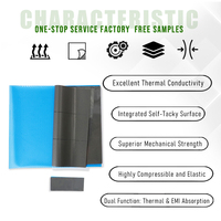 Absorbeurs thermiques en silicone EMC pour modules électroniques, ordinateurs portables, applications 5G, suppression des interférences électromagnétiques