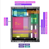 Boîtier d'ordinateur noir ATX pour PC de jeu, modèle TDW204B, SPCC 0,4 mm
