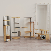 Produsen Grosir Furnitur Rumah Modern dan Mewah, Menara Tempat Tidur Kucing dengan Rangka Kayu dan Logam untuk Dalam Ruangan