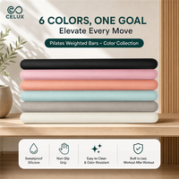 Barre d'exercice lestée en silicone colorée pour Pilates, entraînement à domicile, fitness, barre multifonctionnelle