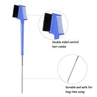 Prêt à Expédier Logo Personnalisé Contrôle des Bords Brosse à Cheveux Marque Privée avec Peigne Queue de Rat Pagaie Laser Matériau en Nylon pour Cheveux Sourcils