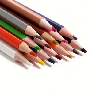 Crayons hexagonaux en bois personnalisés avec logo imprimé, petits crayons miniatures sur mesure, cadeau promotionnel OEM, crayons en bois noirs en vrac - Product Image 5