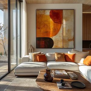 Art mural 3D abstrait contemporain, peinture sur toile pour décoration moderne de la maison et de la galerie - Product Image 1