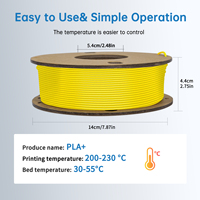 Filament d'imprimante 3D LONQI jaune PLA 1,75 mm 1 kg en vrac, matière première plastique PLA robuste OEM ODM pour filament d'imprimante 3D