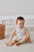 Les pyjamas pour bébé sont populaires pour les soins de la peau. La combinaison sans manches est une combinaison universelle pour bébé, pour hommes et femmes