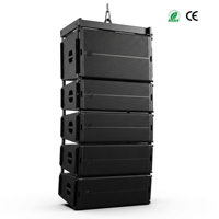 Sistem Speaker Line Array Aktif 10 Inch Ganda 710W Profesional Bertenaga untuk Acara Konser Luar Ruangan
