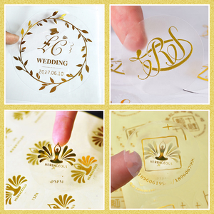 Adesivi di trasferimento trasparente personalizzati con stampa di etichette adesive trasparenti in vinile adesivo di trasferimento in plastica trasparente con logo - Product Image 3