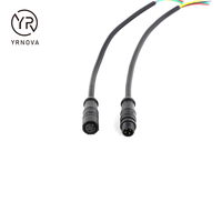 Connecteurs DC étanches pour vélos électriques IP67/IP68, boîtier en cuivre ABS/Nylon, circulaires, femelle et mâle, câble M8, 2-6 pôles, 2A, YRNOVA