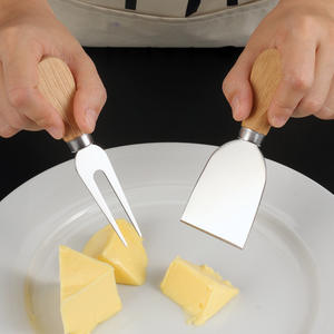 ชุดมีดชีส Xuan Rui 4 ชิ้น สแตนเลส พร้อมด้ามไม้ มีดตัดเนย ส้อม ตะหลิว สำหรับเสิร์ฟชีส - Product Image 2