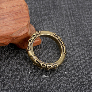 Anillo de latón puro vintage para llavero, accesorio de estilo clásico, conector DIY para bolsos, anillo abierto de alta calidad para manualidades de bolsos - Product Image 3