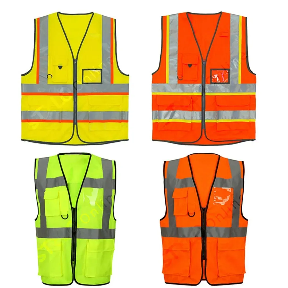 Maglia traspirante giacca protettiva di sicurezza per cantiere colore abbinamento fluorescente vestiti giubbotto protettivo riflettente