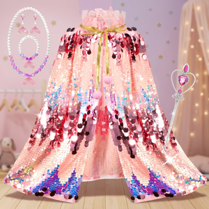 Baguettes de fée sirène pour enfants, accessoires en plastique à paillettes, accessoires de fête pour filles, bâtons magiques, âges 5-7 ans - Product Image 2