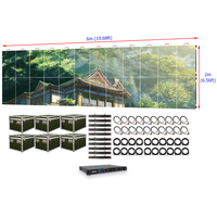 P1.953 Kiralık LED Ekran Duvarı 6m X 2m Yüksek Çözünürlüklü LED Ekran 1.9mm Etkinlikler İçin LED Ekran Paneli 20ft X 7ft