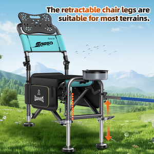 Silla <span class=keywords><strong>de</strong></span> Pesca <span class=keywords><strong>Multifuncional</strong></span> Integrada con Orificios para Sombrilla y Soporte para Cebo <span class=keywords><strong>de</strong></span> Pesca para <span class=keywords><strong>Banco</strong></span> <span class=keywords><strong>de</strong></span> Pesca - Product Image 5