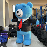 Costume de mascotte gonflable ours en peluche pour couple de mariage pour une fête spéciale