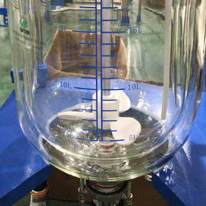 50L 100L 200L Lab <b>Pilot</b> Batch Vessel Agitator Tank Double Layer <b>Jacketed</b> Glass Reactor, <b>Jacketed</b> Glass Reactor for Chemical Use - Product Image 4