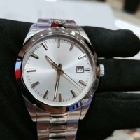 Montre à quartz pour homme Tisot Gentleman T150, montre-bracelet analogique de luxe en acier inoxydable, étanche, avec calendrier
