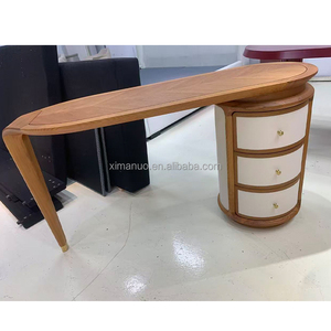 2025 북미 블랙 호두 단단한 나무 바나나 잎 모양의 화장대 간단한 럭셔리 중반 세기 스타일 메이크업 허영심 - Product Image 6