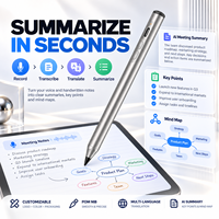 Stylo Enregistreur Vocal IA Personnalisable avec Prise de Notes Numériques, Résumé, Traduction et Pointe POM