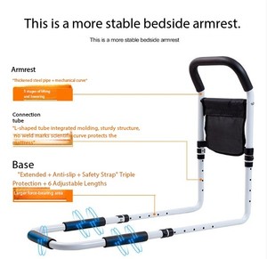 Soporte Ergonómico Estabilidad Rehabilitación Terapia Suministros Riel Pasamanos Plegable Mesita de noche Ajustable Ancianos Embarazada Cama Asistencia - Product Image 2