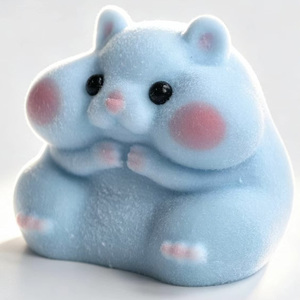 Flocked Hamster Squishy <b>Fidget</b> Toy Soft Slow Rebound Stress Relief Squeeze Toy Cute Office Desk Decoration Gifts - Product Image 4