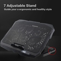 Özelleştirilmiş Logolu Plastik Laptop Soğutucu ve Standlı Fan, 15.6-17.3 İnç Dizüstü Bilgisayarlar için, 6 Sessiz Fanlı, Stokta