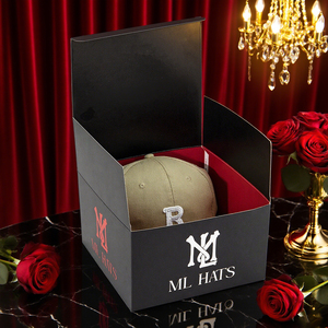 Tùy chỉnh in kỹ thuật số từ hộp Mũ vuông màu xanh lá cây tùy chỉnh <span class=keywords><strong>C1S</strong></span> giấy nghệ thuật SNAPBACK HAT bao bì hộp cho mũ bóng chày - Product Image 2