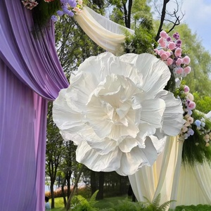 Grandi Fiori di Peonia in Carta Artistica di Alta Qualità, Fiori Bianchi Giganti per Decorazioni Matrimoniali e Vetrine - Product Image 3