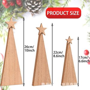 Wooden <b>Christmas</b> <b>Tree</b> <b>Mini</b> Triangle Rustic Home Decoration For Holiday Display - Product Image 2