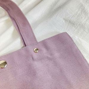 กระเป๋าผ้าแคนวาสสีชมพูสำหรับเด็กผู้หญิงกระเป๋าโท้ทผ้าคอตตอนกระเป๋าช็อปปิ้งออกแบบได้ตามต้องการมีโลโก้ - Product Image 4