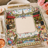 Tapis de Mahjong Paris Riverside Cafe Tour Eiffel, Tapis de Table pour Jeu de Mahjong Américain